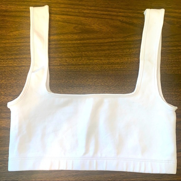 Zara Other - Zara Stretch Sport Bra Medium to Large White